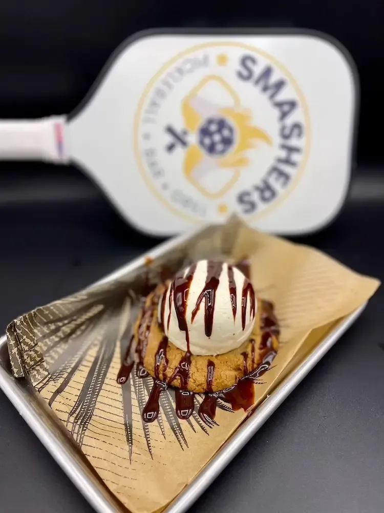 chocolate chunk cookie with ice cream