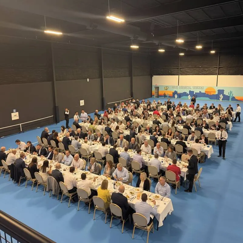 Grand event space with banquet seating