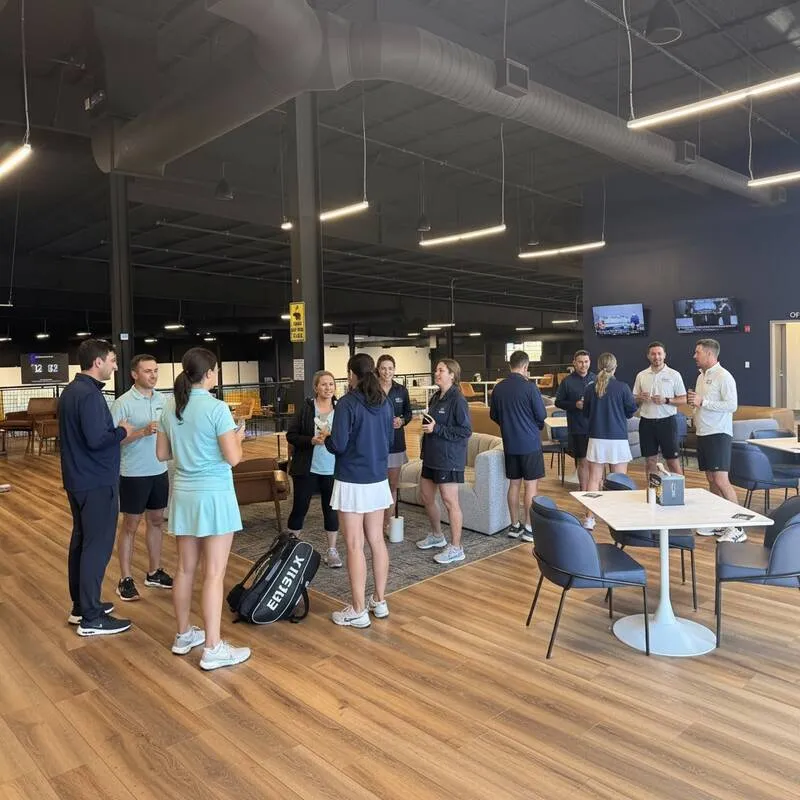 Team socializing in the lounge